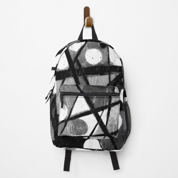 Item preview, circles lines age abstract black and white geometric design designed and sold by SmashingDeals.