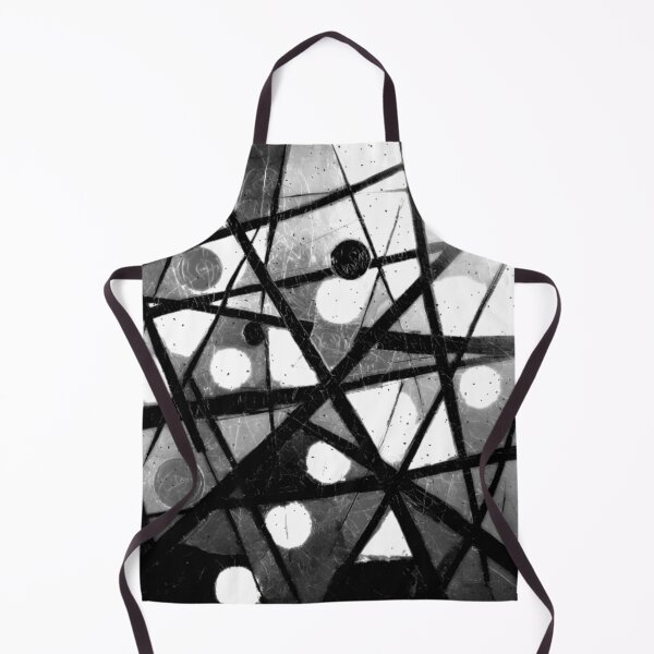 Item preview, circles lines age abstract black and white geometric design designed and sold by SmashingDeals.