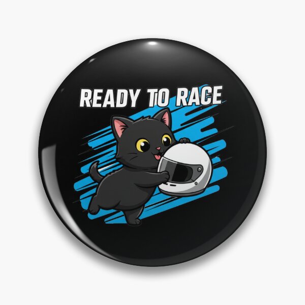 Item preview, Ready To Race Meow Funny Cat Kitten Putting On Helmet T-Shirt designed and sold by nhstaruna.