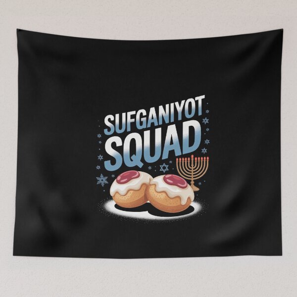 Item preview, Hanukkah Sufganiyot Squad Chanukah Match Jew designed and sold by VENOM0RIOT.