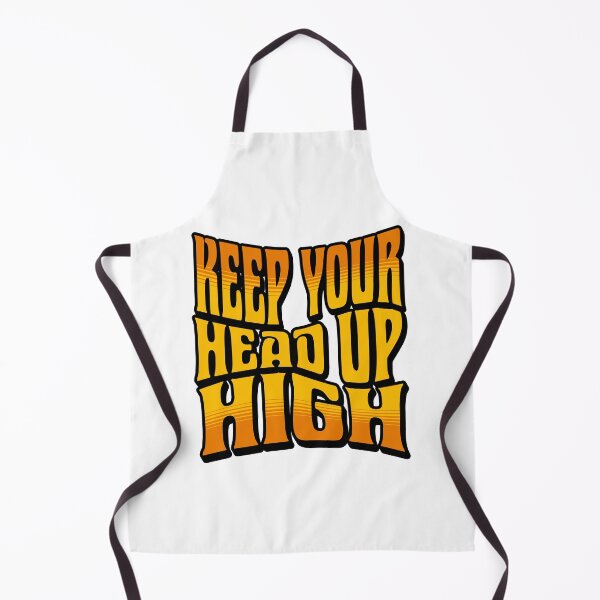 Item preview, KEEP YOUR HEAD UP HIGH - Groovy Retro Motivational Typography designed and sold by SaadArtCo.