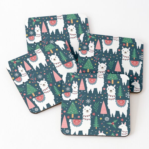 Item preview, Festive Holiday Llamas Winter Wonderland designed and sold by prirajdesigns.