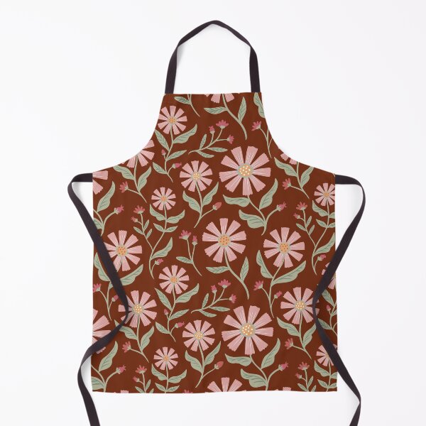 Item preview, Red Burgundy marron folk art floral for harvest, fall autumn seasonal decor, folksy pattern designed and sold by Natasha May Design.