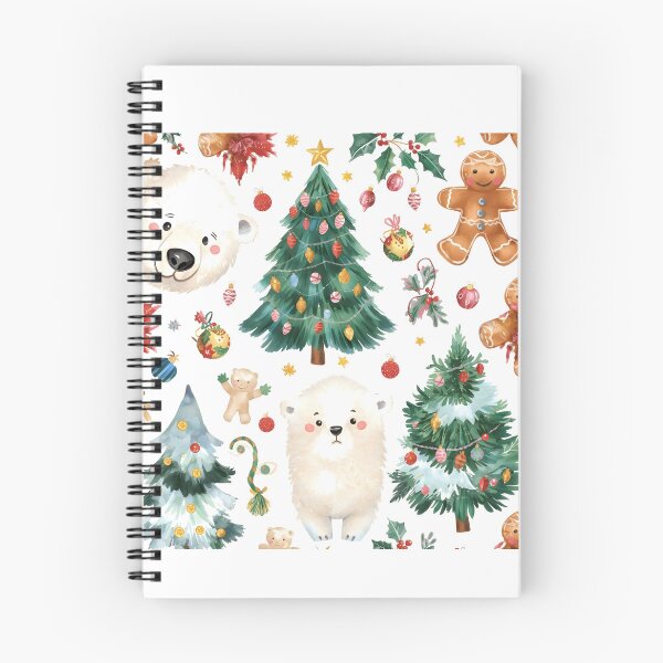 Item preview, seamless pattern cartoon bear and bunny with Christmas tree and Christmas element. Cute Christmas wallpaper for card, gift wrap paper designed and sold by PWDigitalArt.