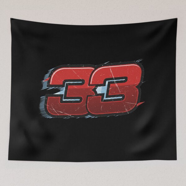 Item preview, Number 33 Distressed Racing Style Digital Art T-Shirt Design designed and sold by nhstaruna.