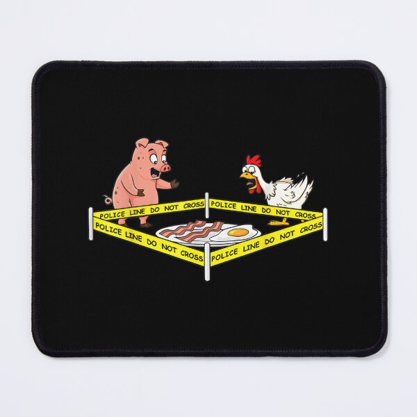 Item preview, Police Line Do Not Cross Pig And Chicken Funny Food designed and sold by LuisGomesRocha.
