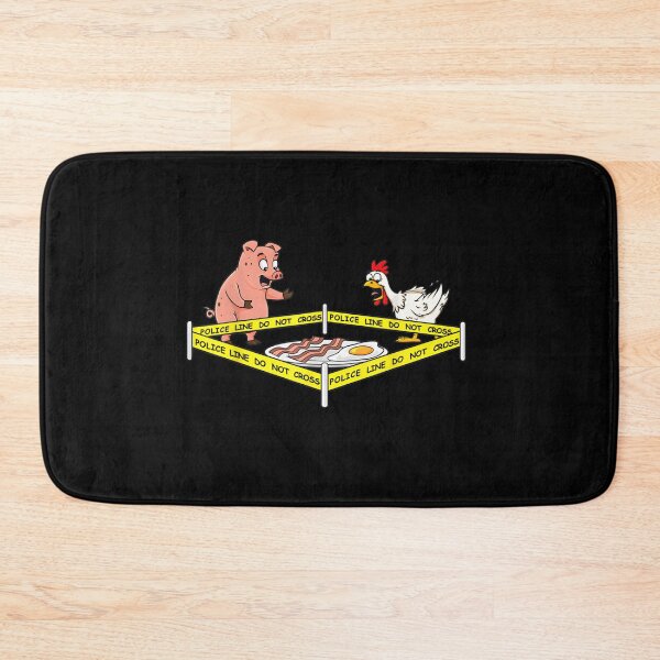 Item preview, Police Line Do Not Cross Pig And Chicken Funny Food designed and sold by LuisGomesRocha.