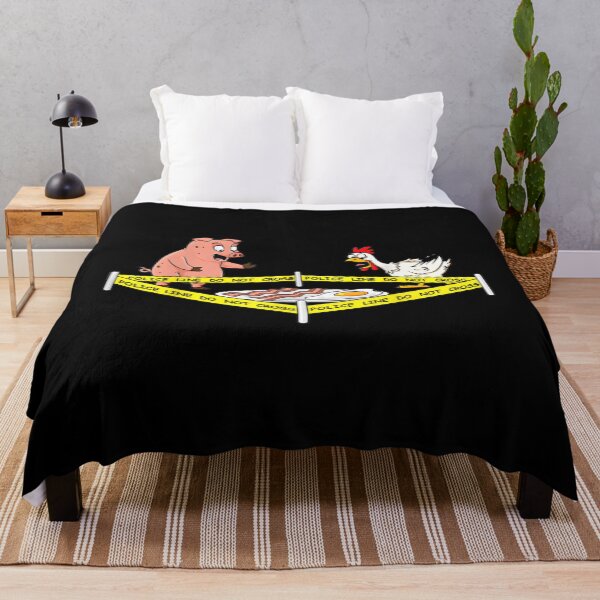 Item preview, Police Line Do Not Cross Pig And Chicken Funny Food designed and sold by LuisGomesRocha.