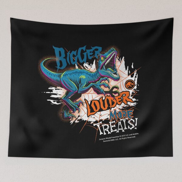 Item preview, Jurassic Park Halloween Design Bigger Louder More Treats designed and sold by RenettaFunky.