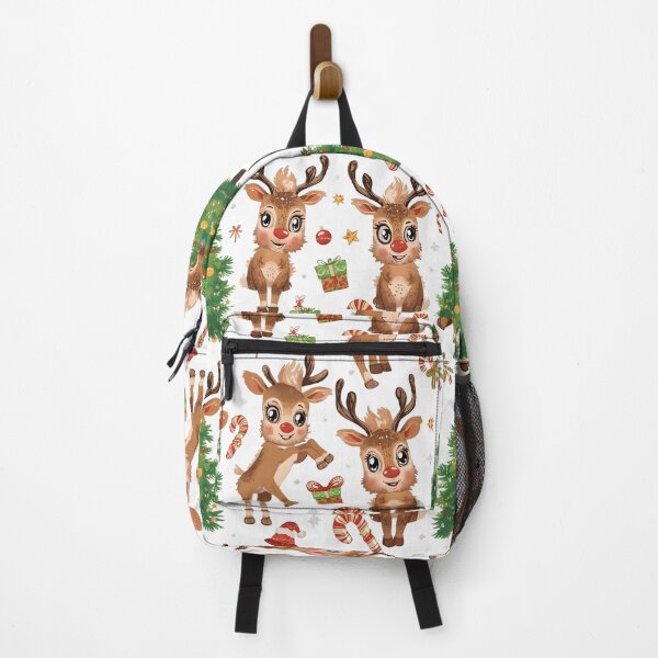 Item preview, Christmas seamless pattern with gnomes, deer, and holiday elements designed and sold by PWDigitalArt.