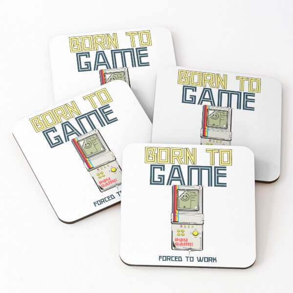 Item preview, Born to Game, Forced to Work – Retro Gaming Design for True Gamers designed and sold by Ani-24.
