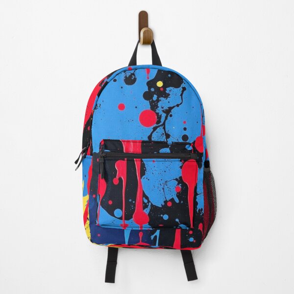 Item preview, Abstract Red Blue Yellow and Black Splatter Art designed and sold by UNK-Fatigues.