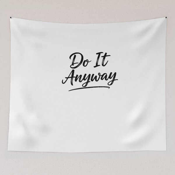 Item preview, Do It Anyway Minimal Handwritten Quote Design (Black Lettering, Transparent) designed and sold by Happyfreedom.