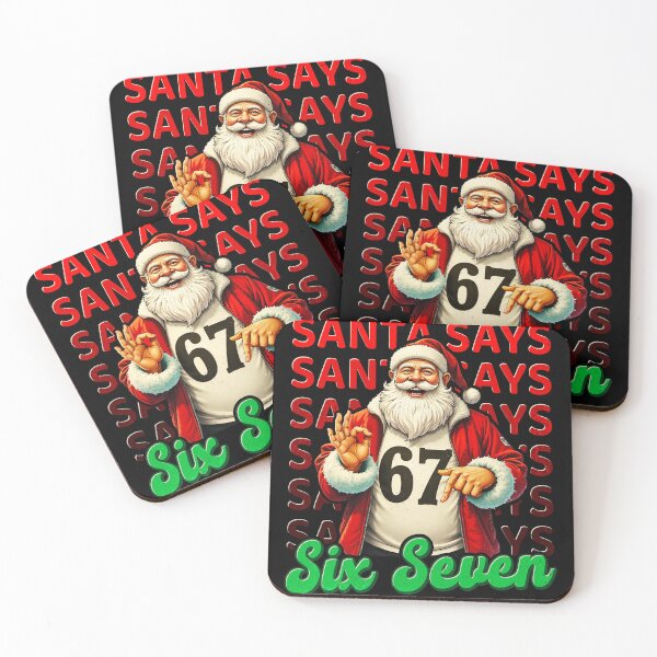 Item preview, Funny 67 Santa Says Six Seven Meme designed and sold by BlightedArt.