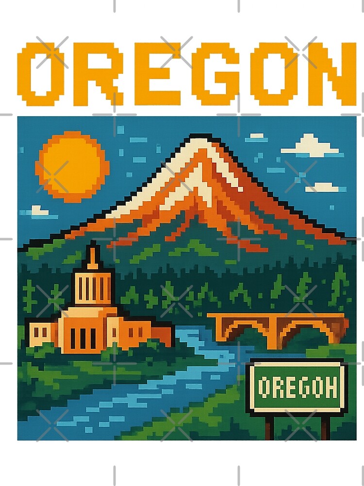 Thumbnail 3 of 3, Scarf, Oregon: Insert Nature to Continue designed and sold by RiotPixels.