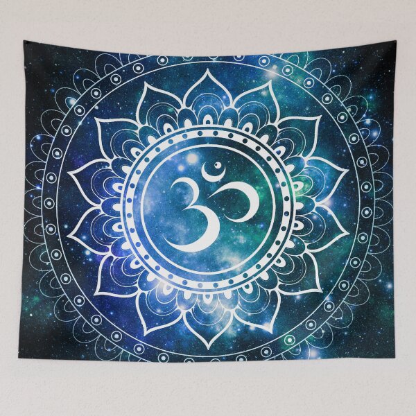 Item preview, Galaxy Om Mandala Green Blue designed and sold by 2sweetsDesign.