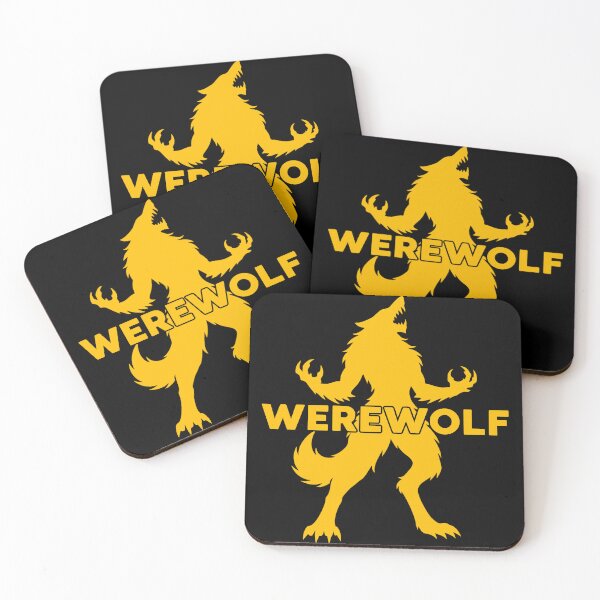 Item preview, Werewolf Wolfman Yellow Silhouette designed and sold by UNK-Fatigues.