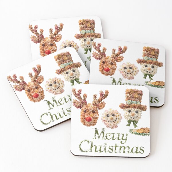 Item preview, text Merry Christmas squad, deer, snowman, cookies clipart. Reindeer antlers, snowflakes designed and sold by PWDigitalArt.