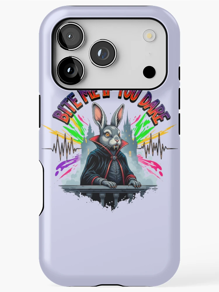 Thumbnail 1 of 4, iPhone Case, Graffiti Vampire Rabbit Quote designed and sold by SholoStudio.