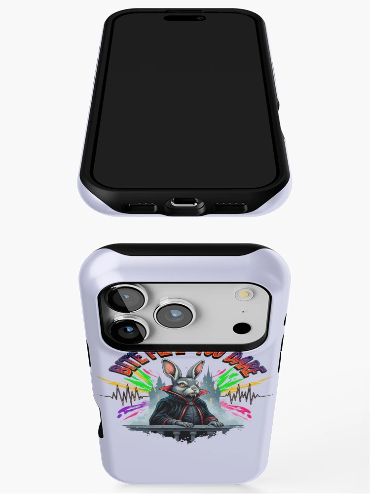 Thumbnail 3 of 4, iPhone Case, Graffiti Vampire Rabbit Quote designed and sold by SholoStudio.