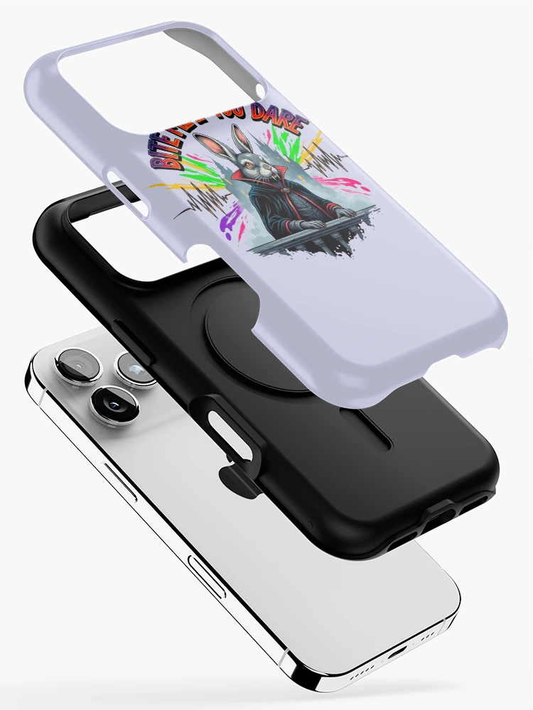 Thumbnail 2 of 4, iPhone Case, Graffiti Vampire Rabbit Quote designed and sold by SholoStudio.