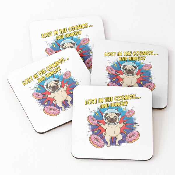 Item preview, Pug Astronaut Lost in the Cosmos and Hungry designed and sold by Popettte.