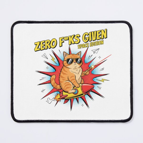 Item preview, Sassy Cat Zero Fks Given Space Edition designed and sold by Popettte.