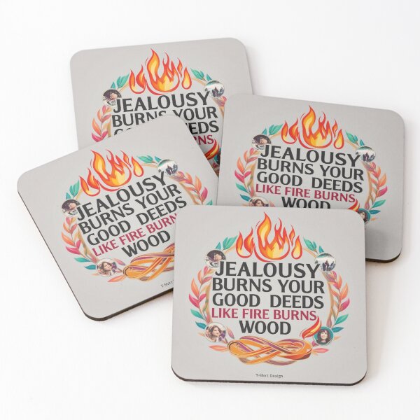 Item preview, Jealousy Burns Your Good Deeds Like Fire Burns Wood – Inspirational T-Shirt designed and sold by AS-Graphics.