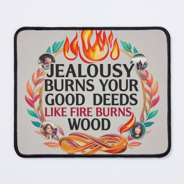 Item preview, Jealousy Burns Your Good Deeds Like Fire Burns Wood – Inspirational T-Shirt designed and sold by AS-Graphics.