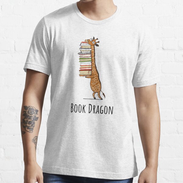 Book Lover Gift Book Dragon Bookish Literary Bookworm Reader Youth T Shirt