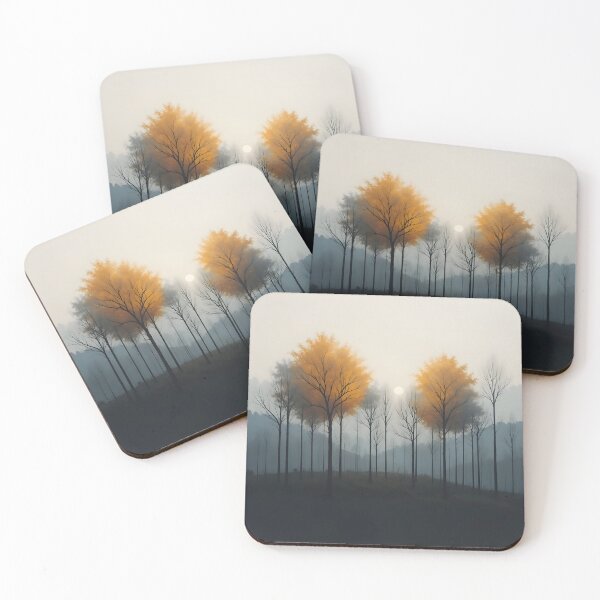 Item preview, Golden Dawn – Minimalist Autumn Forest Landscape designed and sold by GeetArtHouse.