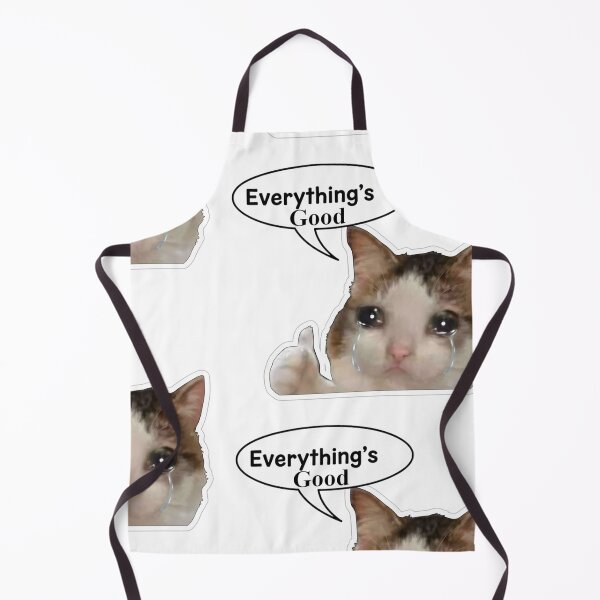 Item preview, Everything’s Good Cat – Funny Crying Cat Meme Design designed and sold by RyoSaeba90.
