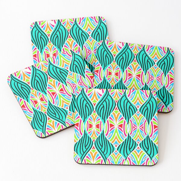 Item preview, Multicolor Green Ocean Abstract Pattern – Fresh Vibrant Geometric Design designed and sold by Preeyanc.
