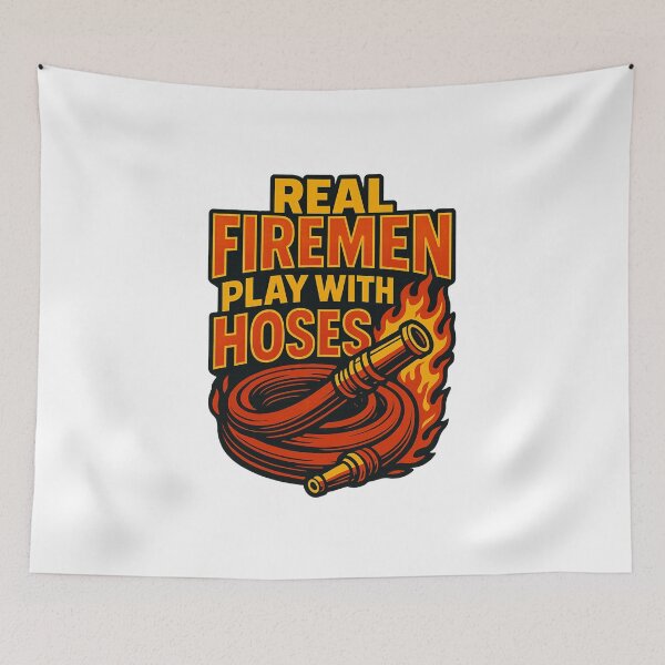 Item preview, Firemen Hose Play T-Shirt | Funny Occupation Tee Sticker designed and sold by GeniePixel.