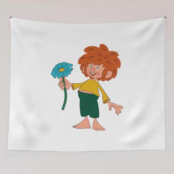 Item preview, Pumuckl Gives A Beautiful Blue Flower  designed and sold by Lisemichiels.