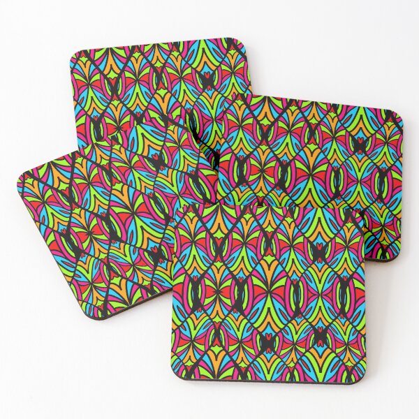 Item preview, Multicolor Blacklines Abstract Pattern – Retro Vibrant Psychedelic Design designed and sold by Preeyanc.