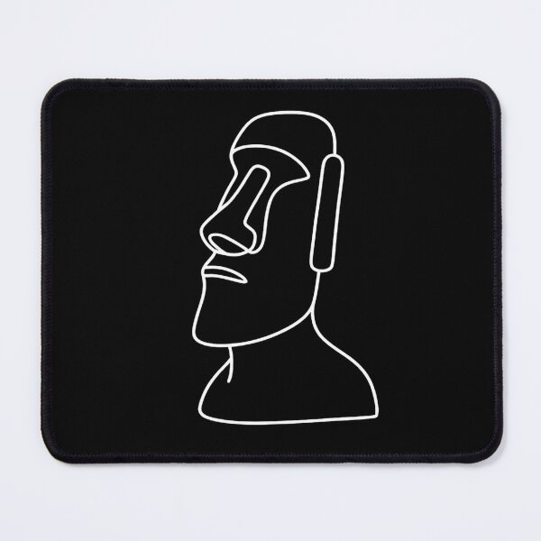 Item preview, Minimalist Easter Island Heads – Line Art Moai Design designed and sold by Flowing States Design Studio.