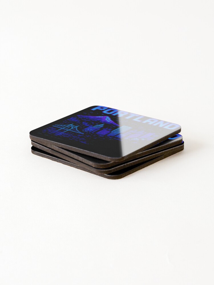 Thumbnail 4 of 5, Coasters (Set of 4), Pixel Portland designed and sold by RiotPixels.