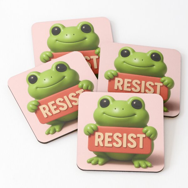 Item preview, Frog Resist 3D — Cute Bold Protest Frog Design | Trending Animal Statement Tee designed and sold by LatestDesign95.