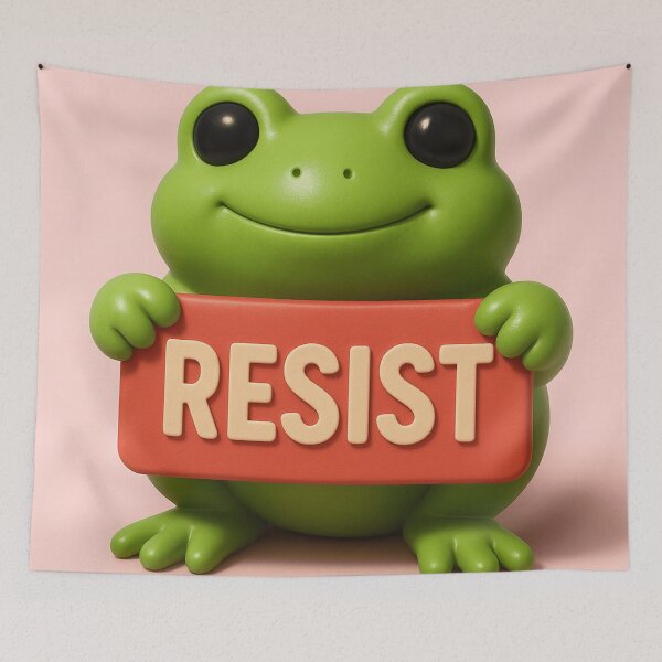 Item preview, Frog Resist 3D — Cute Bold Protest Frog Design | Trending Animal Statement Tee designed and sold by LatestDesign95.