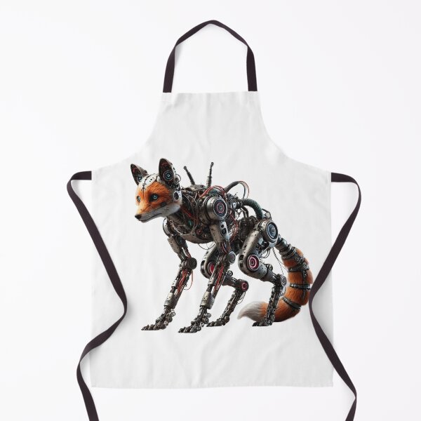 Item preview, Analog Biomechanical Fox – Industrial Cyber Animal with Exposed Mechanics designed and sold by CelticSoulShop.