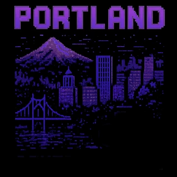 Artwork thumbnail, Purple Pixel Portland by Pixel_Riot