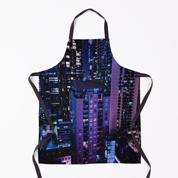 Item preview, Melbourne skyline in purple with cyberpunk vibes designed and sold by ellcam.