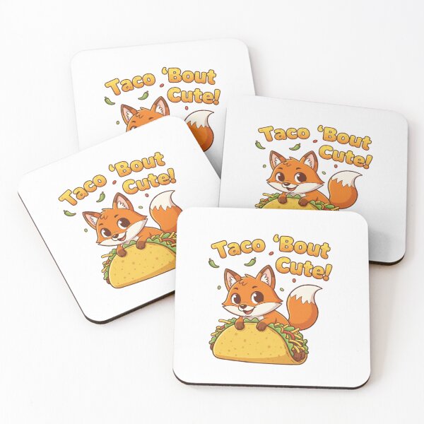 Item preview, Cute Fox Taco Pun – Funny Kawaii Food Lover Design designed and sold by Popettte.