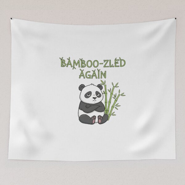 Item preview, .Grumpy Panda Pun – Bamboo-zled Again Cartoon designed and sold by Popettte.