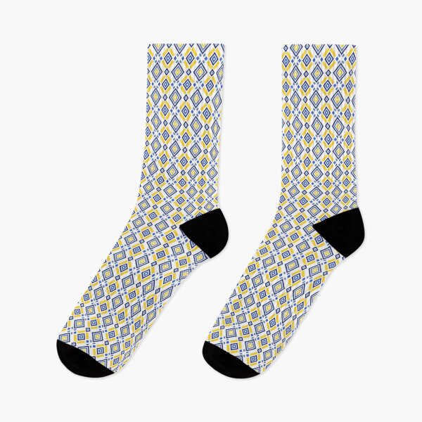 Item preview, Blue and Yellow Geometric Diamond Seamless Pattern designed and sold by JoelmaQ.