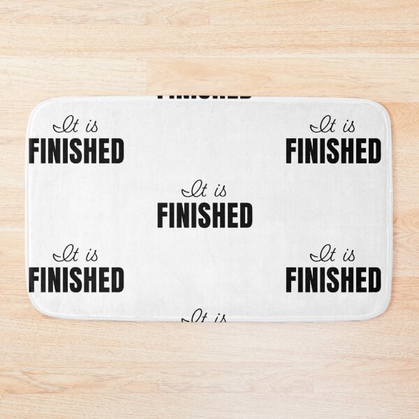 Item preview, It Is Finished | Inspirational Christian Quote Typography Design designed and sold by CrossCrafted.