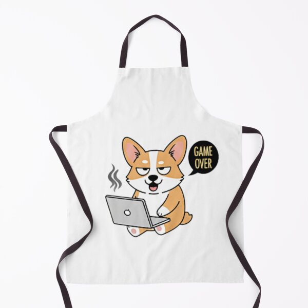 Item preview, cute, tired dog working on laptop designed and sold by bindusingla.