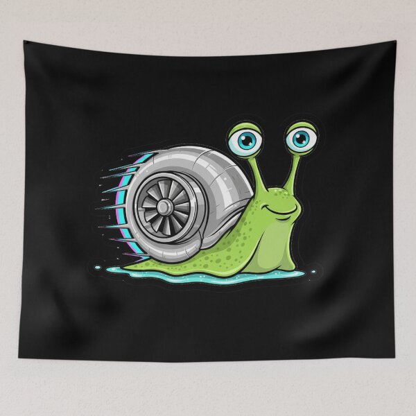 Item preview, TURBO SNAIL | Funny Forced Induction Mascot & Speed Demon designed and sold by nhstaruna.