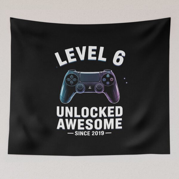Item preview, Level 6 Unlocked Video Game Party 6th Birthday Gamer Boys  designed and sold by BeetleMalon.